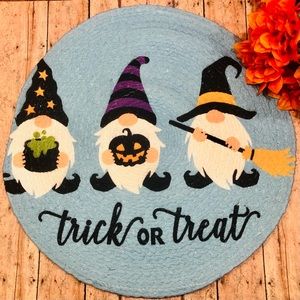 Gnome 15” Round 3 Halloween Placemat/ Trivet